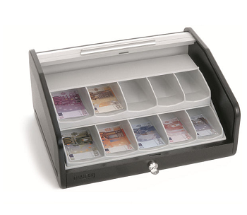 Roll top cash boxes for sorts