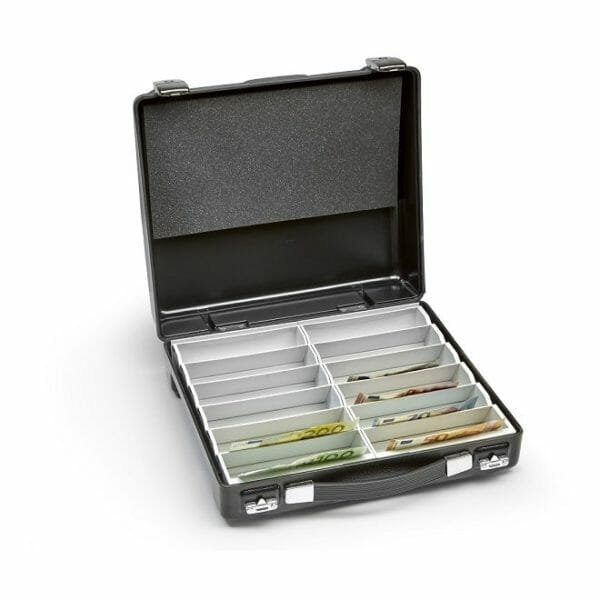 Cash transport case 12 PK/VS with 12 banknote compartments