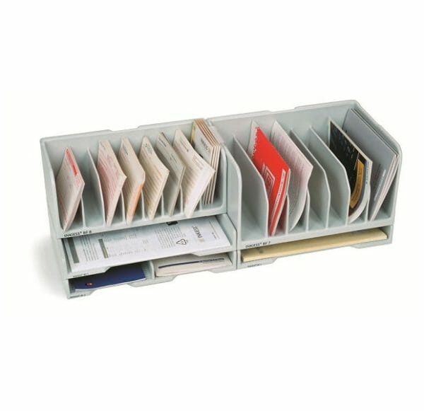 Set of voucher compartments light gray