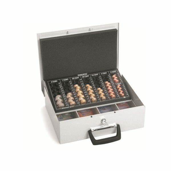 Steel cash box PROTECT EU 7 light grey