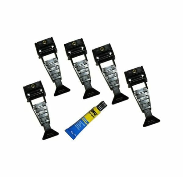 1 Set = 5 piece note protection black with adhesive
