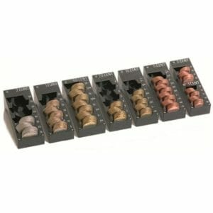 Cash drawer insert Set = 7 pcs. MiNiKORD single coin holders for ANKER ECC Cash drawer