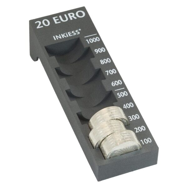 Euro coin sorter and stacker tool.
