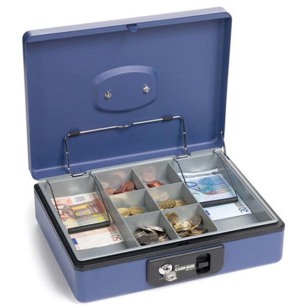 Steel cash box COLOR with 2 banknote protections
